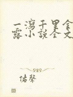 一泻千里金银花露小说全文免费阅读