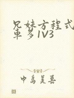 兄妹方程式多R车多1V3