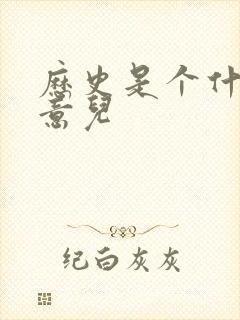 历史是个什么玩意儿