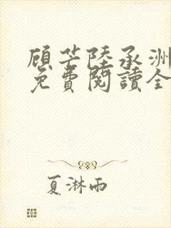 顾芒陆承洲小说免费阅读全文免费阅读下载