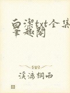 白洁txt全集笔趣阁