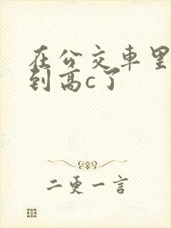 在公交车里c弄到高c了封面