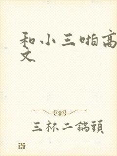 和小三啪高辣h文