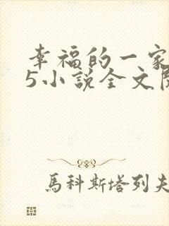 幸福的一家1一5小说全文阅读封面