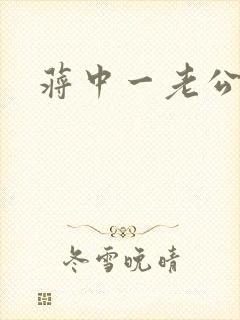 蒋中一老公封面