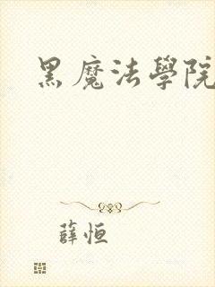 黑魔法学院封面