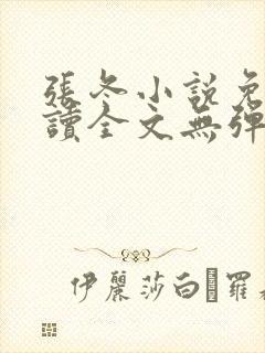 张冬小说免费阅读全文无弹窗