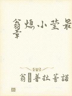 翁熄小莹最新节章