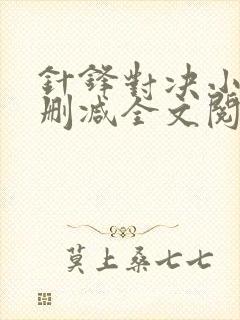 针锋对决小说未删减全文阅读