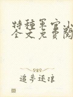 特种军官小小妻全文免费阅读封面