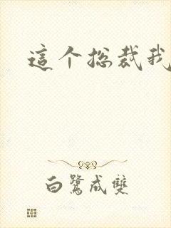 这个总裁我要了