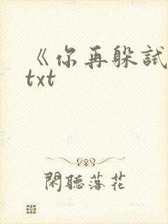 《你再躲试试》txt