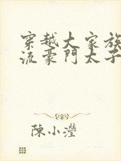 穿越大家族之风流豪门太子爷