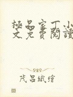 极品家丁小说全文免费阅读