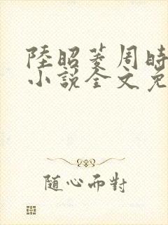 陆昭菱周时阅的小说全文免费阅读封面