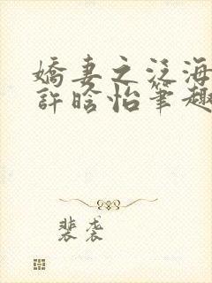 娇妻之泛海之舟许晗怡笔趣阁封面