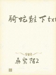 骑蛇难下txt封面