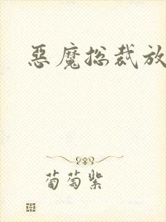 恶魔总裁放了我封面