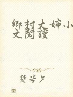 乡村大婶小说全文阅读封面