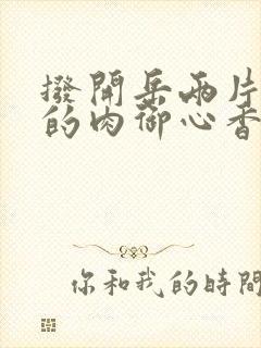 拨开岳两片肥嫩的肉御心香帅封面