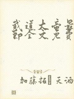 武道大帝最新章节全文免费阅读