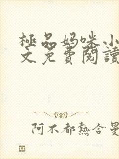 极品妈咪小说全文免费阅读