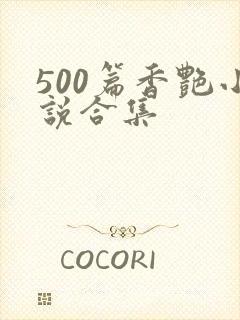 500篇香艳小说合集封面