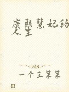 康熙慧妃的躺赢人生