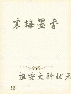 寒梅墨香封面