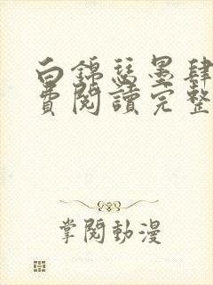 白锦瑟墨肆年免费阅读完整版小说封面