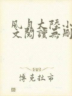 风月大陆小说全文阅读无删减