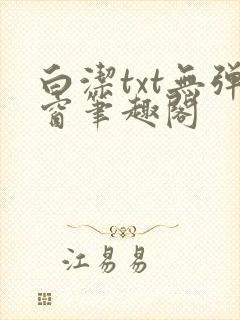 白洁txt无弹窗笔趣阁