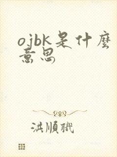 ojbk是什么意思封面