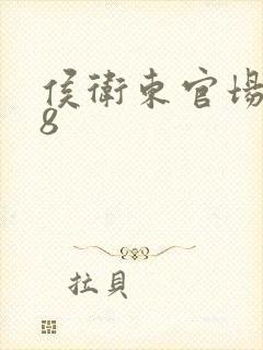 侯卫东官场笔记8封面