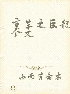 重生之巨龙征母全文封面