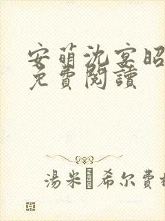 安萌沈宴昭小说免费阅读