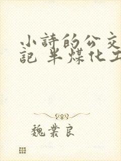 小诗的公交车日记 半煤化工