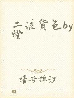 二流货色by尾灯封面