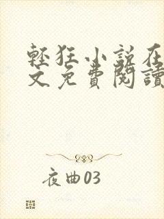 轻狂小说在线全文免费阅读封面