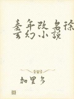 秦年改名徐年的玄幻小说封面