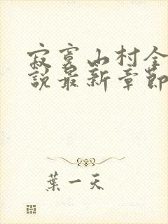 寂寞山村全部小说最新章节