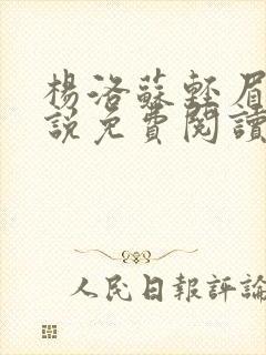 杨洛苏轻眉笔小说免费阅读封面