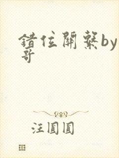 错位关系by东哥封面