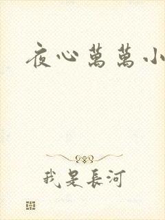 夜心万万小说封面