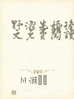 野涩先婚后爱全文免费阅读笔趣阁封面