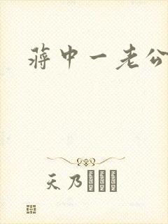 蒋中一老公封面