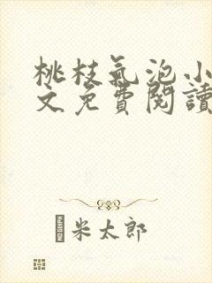 桃枝气泡小说全文免费阅读