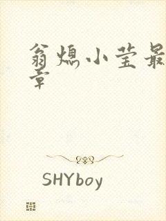 翁熄小莹最新节章