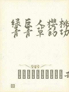 绿巨人樱桃荔枝青青草的功效封面