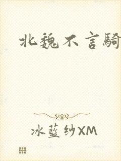 北魏不言骑封面